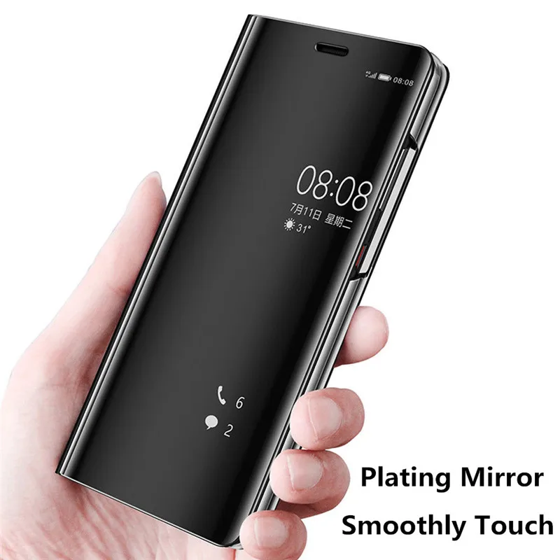 Умный зеркальный чехол для huawei P20 P30 Honor 20 10 9 Lite mate 20 Pro, откидной Чехол-подставка для P Smart Z Y9 Y6 Y7 Nova 3i 4 чехол s