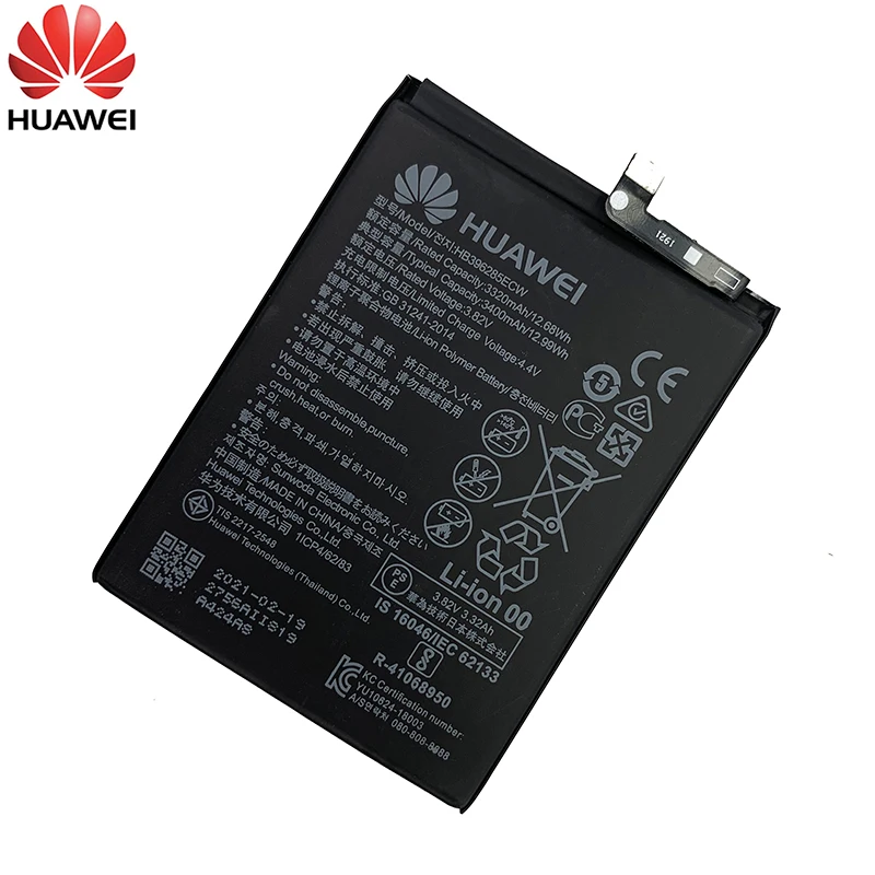 100 original hua wei replacement phone battery hb396285ecw 3400mah for huawei p20 honor 10 honor10 lite batteries batteria free global shipping