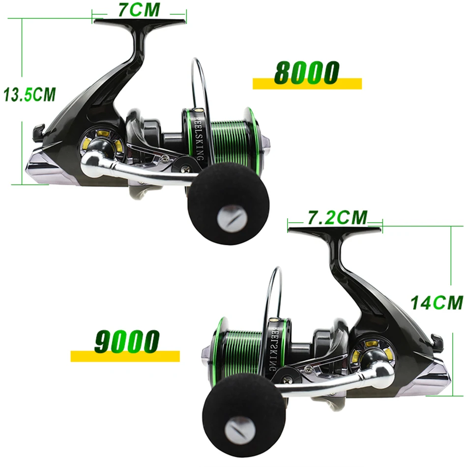 

Casting Fishing Reel 8000/9000 Series 14+1BB Bass Fishing Reel All Metal Spool Spinning Fishing Reel For Big Game Fishing Tackle