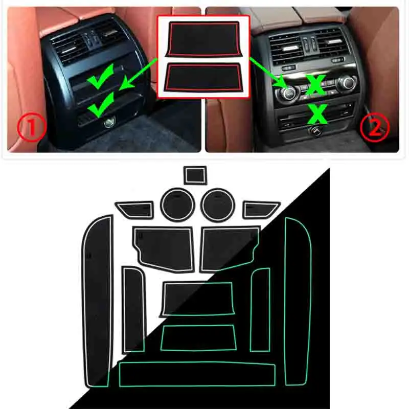 Автомобильный Стайлинг дверной коврик с желобом Нескользящие коврики прорезями