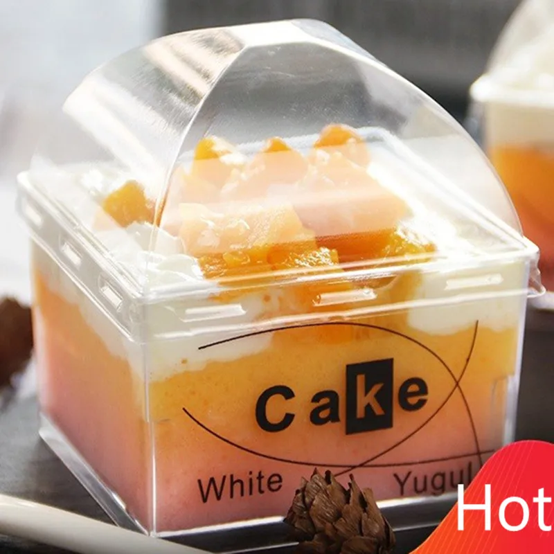 50 шт. контейнер Tiramisu прозрачная коробка для тортов Детские сувениры на день