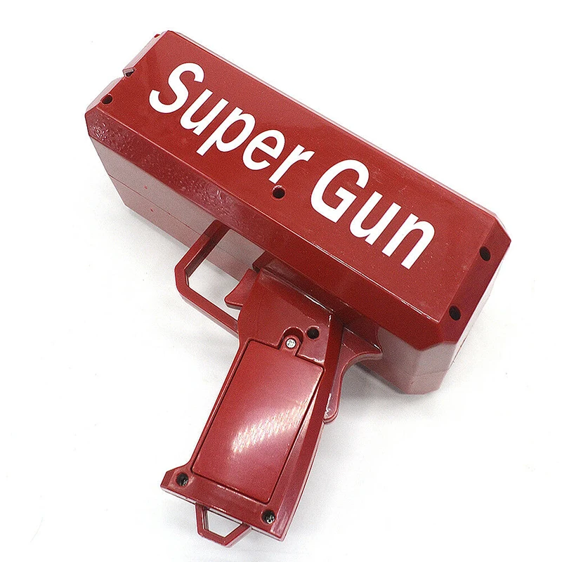 Красный денежный пистолет стрельба пушка деньги пусковая установка посыпать