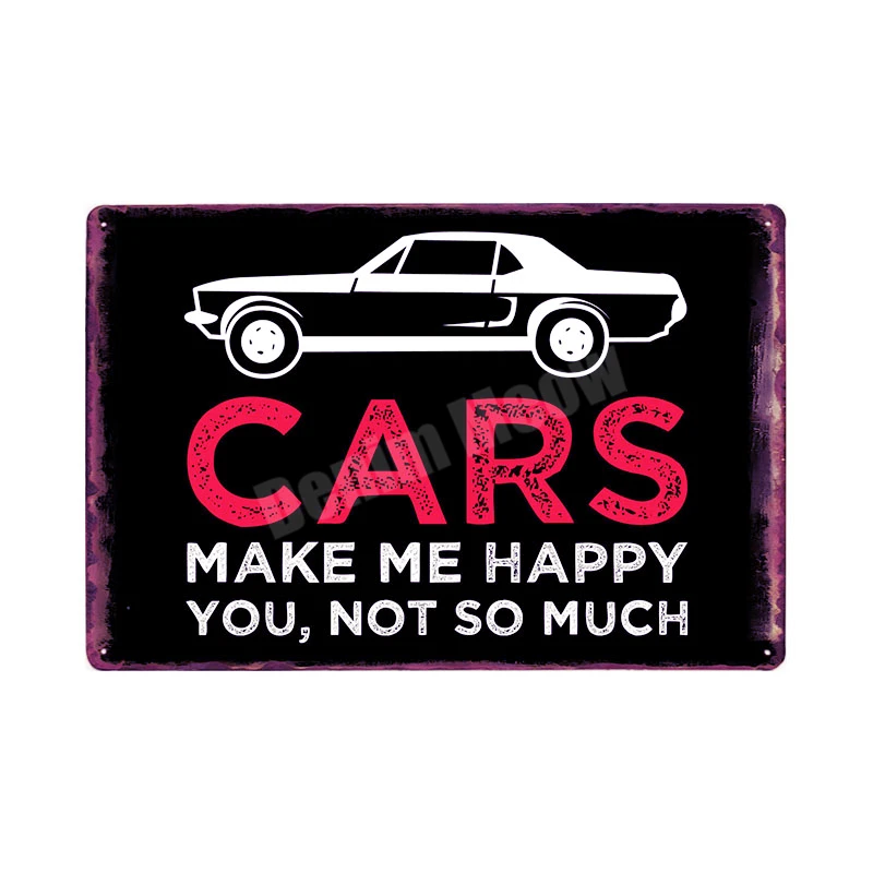 D Fix Cars Plaque Shabby Chic Metal Tin Signs Classic Car Wall Art Poster Advertising Plates Bar Garage Vintage Home Decor MN117 - Цвет: D