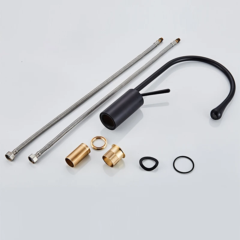 

Brass Basin Faucet Single Lever 360 Rotation Spout Brass Mixer Tap Hot Cold Water Mixer Bathroom Faucet Basin Water Sink