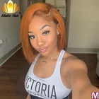 Aliafee короткие парики боб, парики из человеческих волос на сетке спереди, парики из человеческих волос, перуанские парики Remy с эффектом омбре, парики на сетке, парик плотностью 180%