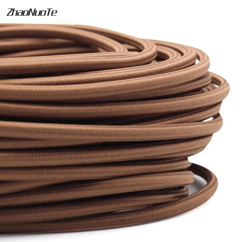 Цветная подвесная медная люстра в стиле ретро светильник с двухжильным проводом