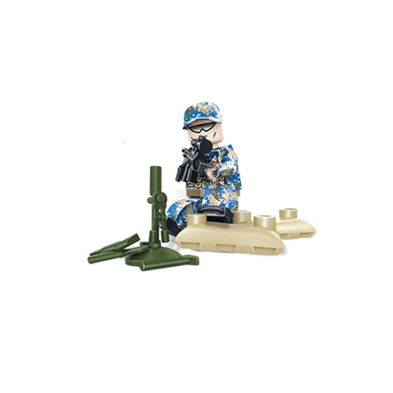 6 шт. TBS29 34 Спецназ ВМС ВВС WW2 уплотнения команда солдат строительные блоки