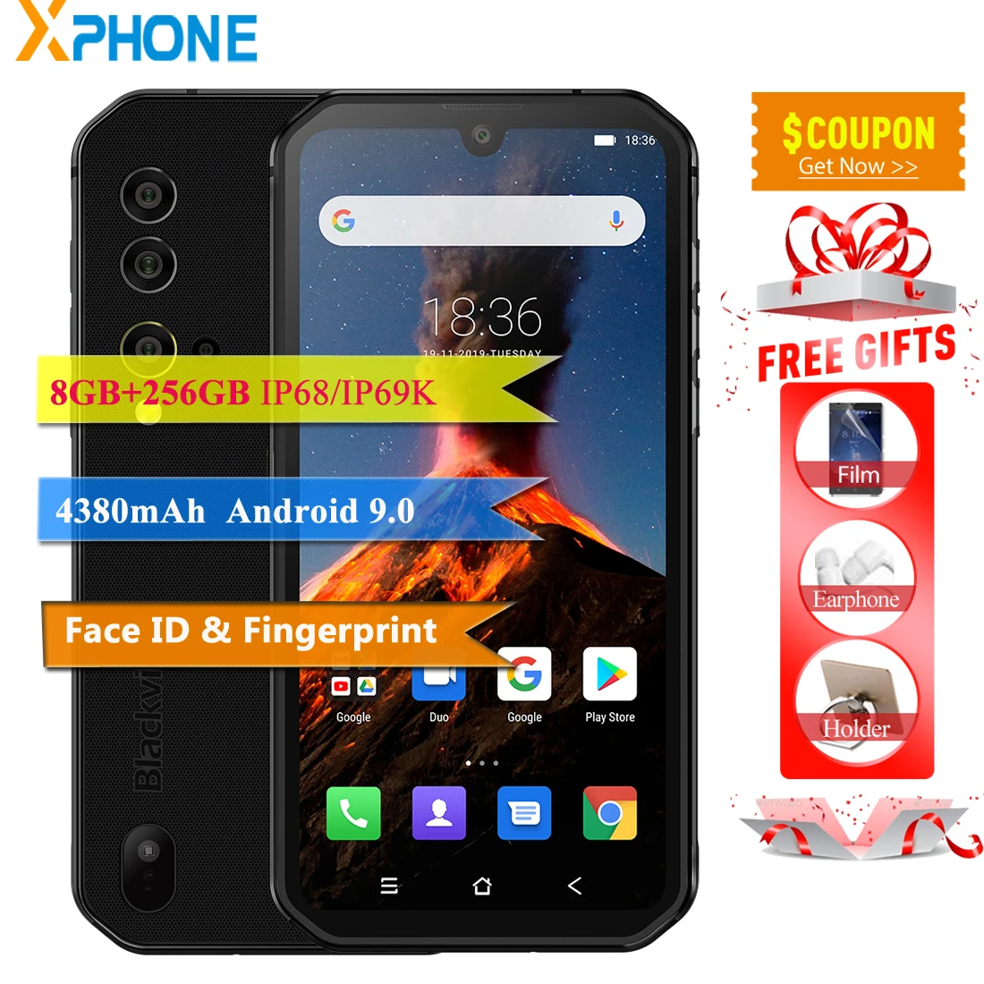 Blackview BV9900 мобильный телефон 5 84 'ཏ:9 8 Гб 256 ГБ 48MP 16MP камера IP68IP69K