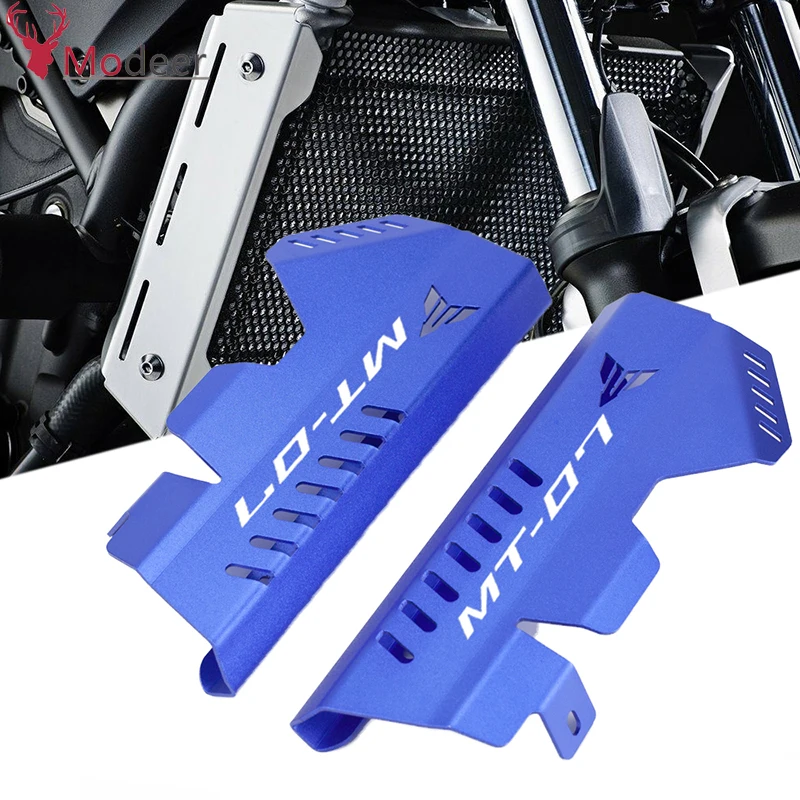

Motorcycle Radiator Water Coolant Reservoir Tank Side Cover Protect For Yamaha MT07 MT 07 FZ 07 FZ07 2013-2017 2016 CNC Aluminum