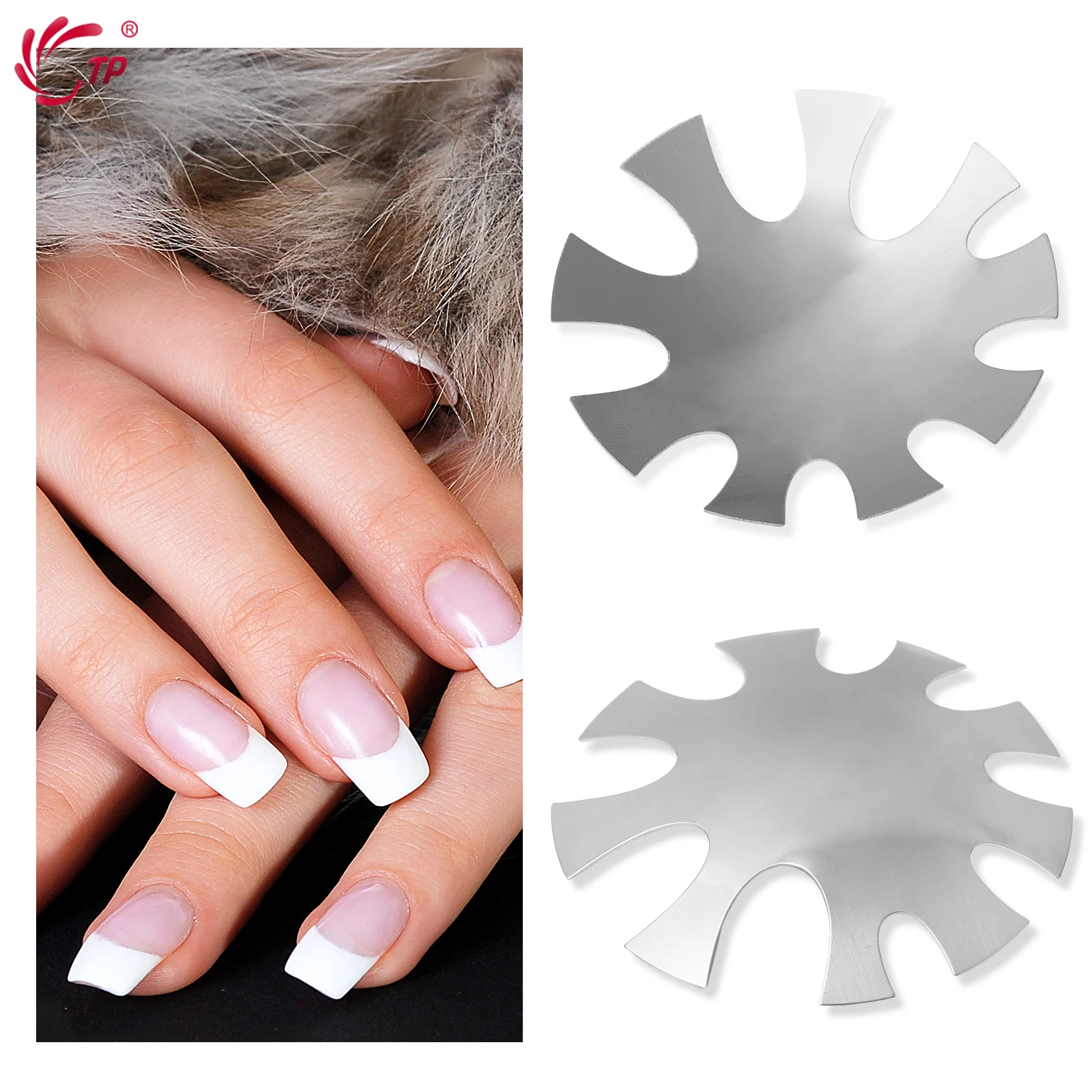 

Pro 9 Размер Овальный/миндаль/V-форма легкая глубокая французская улыбка стрижка V-образной линии 3 цвета триммер для маникюра Инструменты для ...