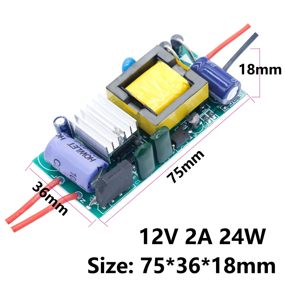 Светодиодный трансформатор светодиодный для ремонта 1/2/220 В 12/24 Вт|Трансформаторы