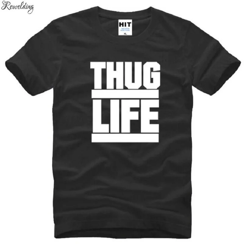 

New Summer Style Thug Life Tupac 2PAC T Shirts Men Cotton Short Sleeve O-Neck Hip Hop Rap Men's T-Shirt Fashion Rock Rap Top Tee