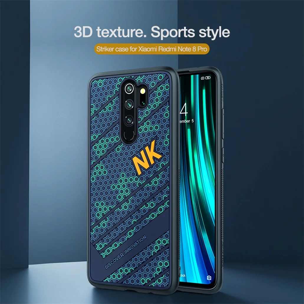Чехол для Xiaomi Redmi Note 8 Pro, чехол NILLKIN Striker, чехол, 3D текстура, ТПУ, силиконовая Мягкая задняя крышка для Xiaomi Redmi Note8