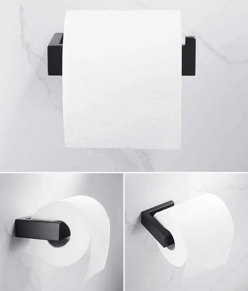 taicute bathroom accessories set towel bar robe hook toilet paper holder wall mount stainless steel shower hardware black free global shipping