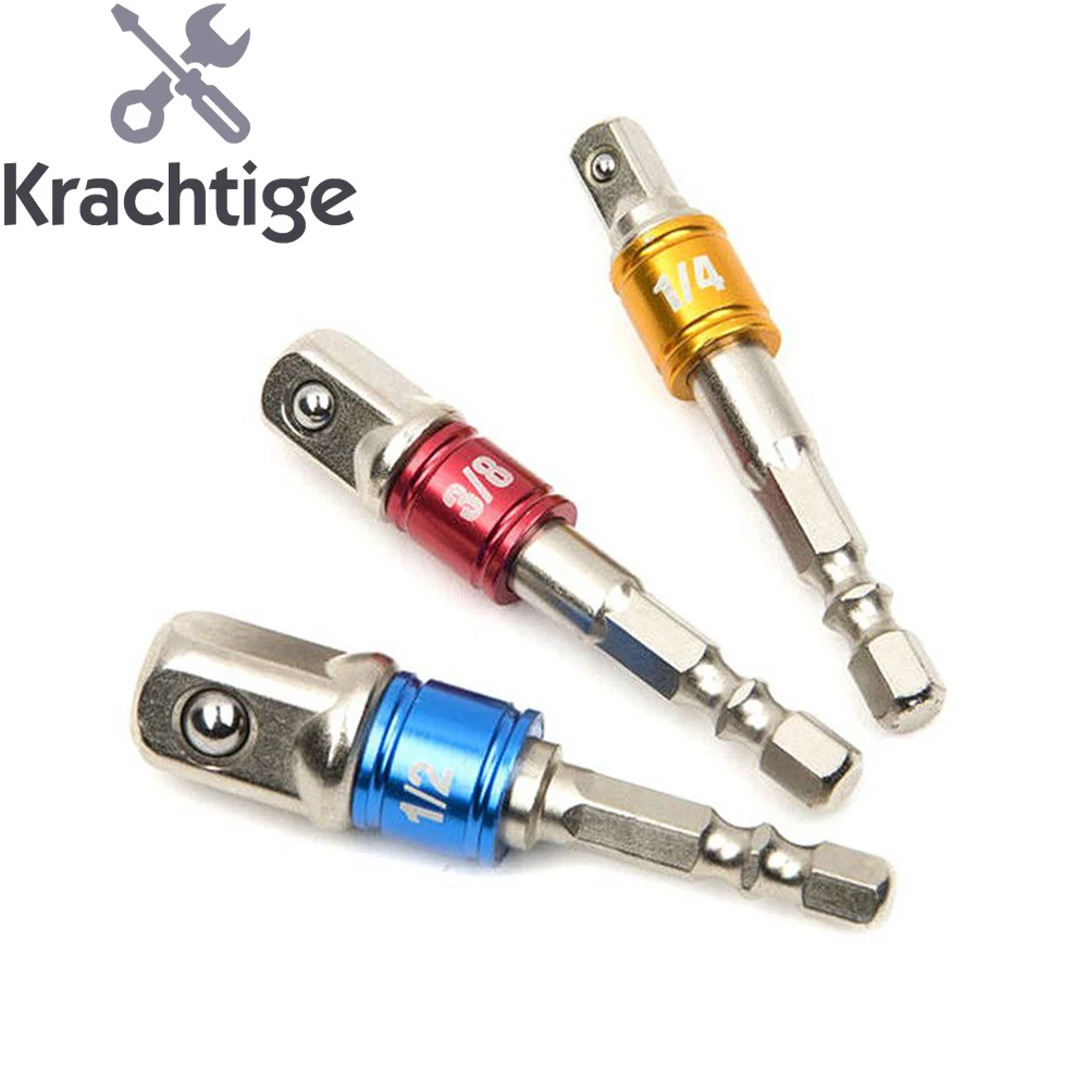 Набор адаптеров для ударных дрелей с шестигранным хвостовиком 3 шт. | Инструменты