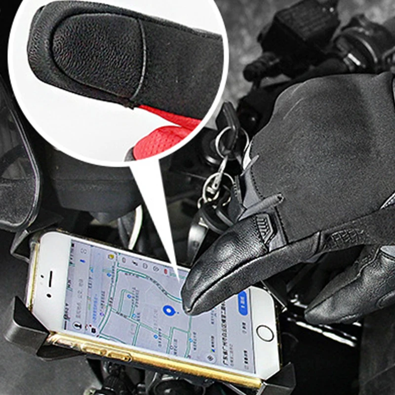 Зимние Перчатки для мотоциклистов длинные водонепроницаемые толстые теплые