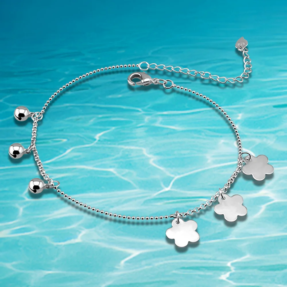 Новый ножной браслет из стерлингового серебра 925 пробы женские ножные браслеты