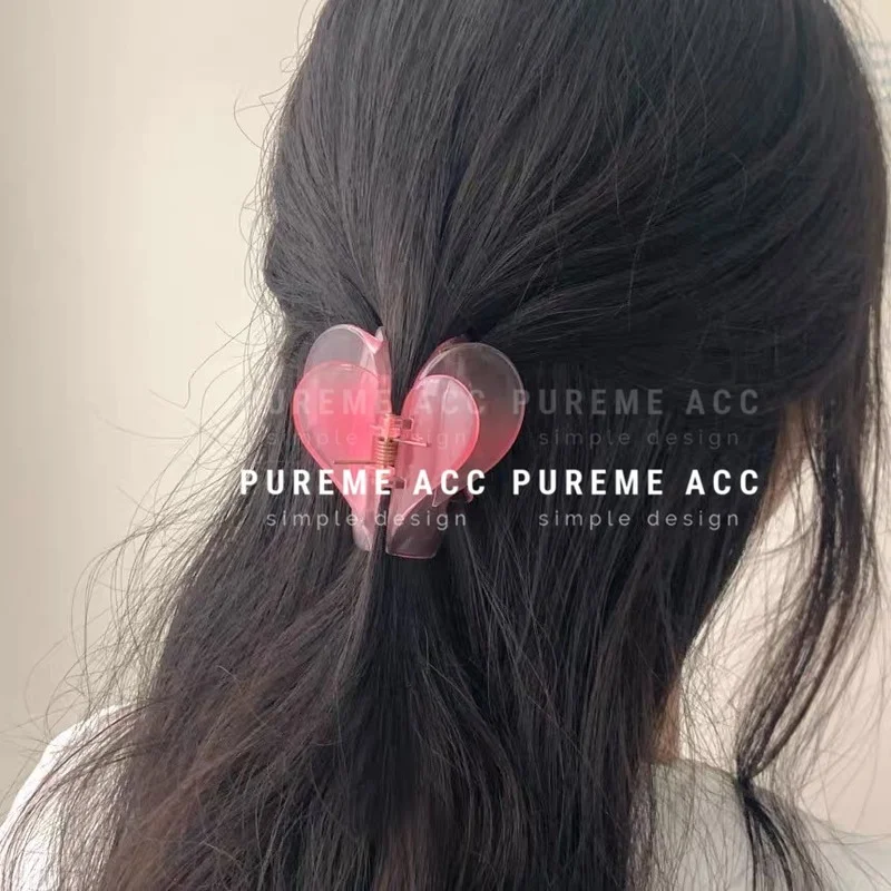 

Retro Love Hairpin Korean Pan Hair Back Head Gradient Hairpin Grab Clip Simple Clip Headdress Hair Female Hair Accessories
