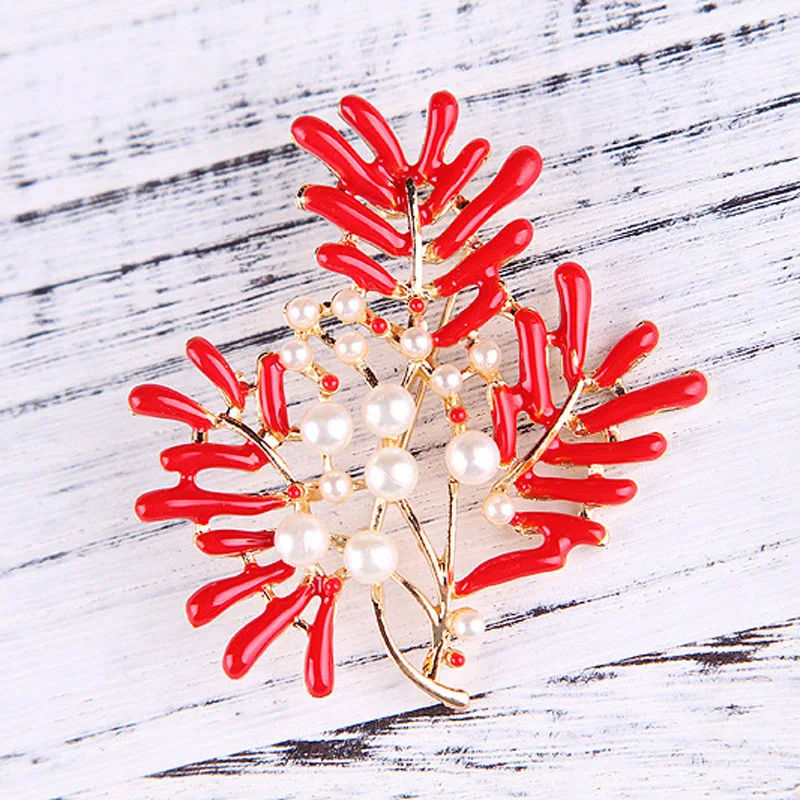 

Dream Candy Red Enamel Pins Creative Coral Brooches for Women Accessories Party Jewelry Gifts for Lady New Fashion Brooch 2021