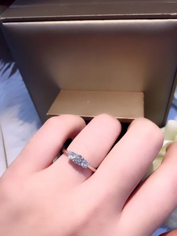 Natural Diamond 18K Gold Pure Ring Beautiful Gemstone Good Upscale Trendy Classic Party Fine Jewelry Hot Sell New 2019 | Украшения и