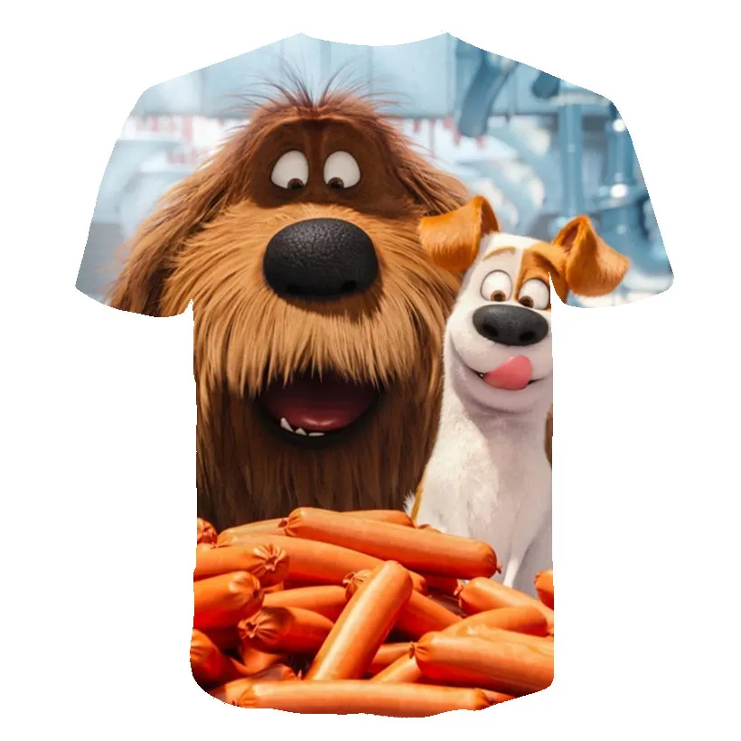

Baby Boys Girls Summer Animal T-shirt Kids Colorful Dog Tops Cartoon T Shirt Cute Tshirt 3D Printing Tie-dye Children Clothing