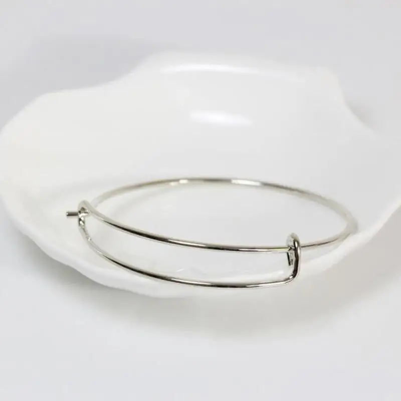 

Alloy Bracelet Silver Inner Diameter 6.4cm Popular DIY Original Top Circle Single Bracelet Wire Accessories Quality Alloy N0M5