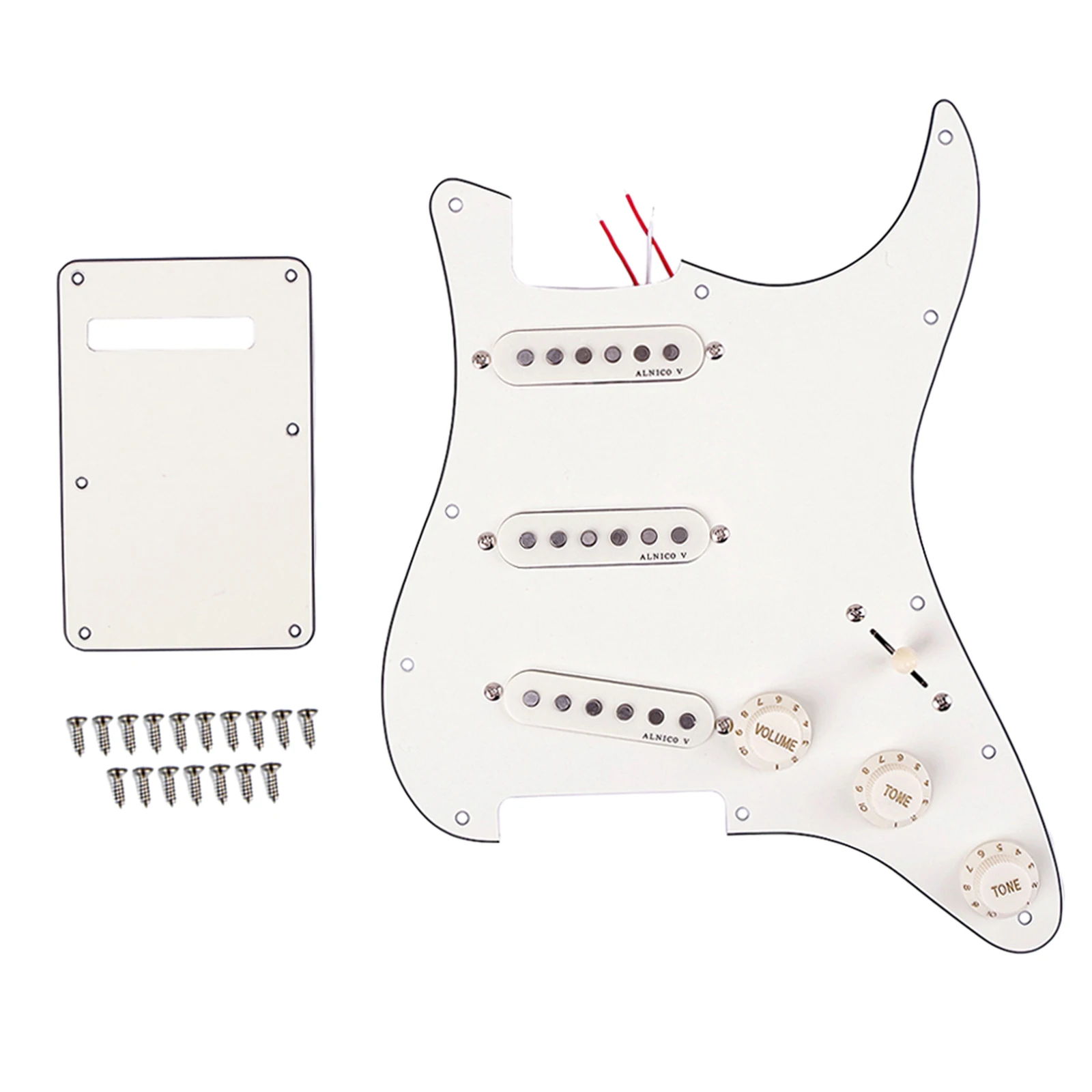 

guitar parts Prewired-Loaded SSS Pickguard Alnico V Pickups for guitar accessories with mounting screws