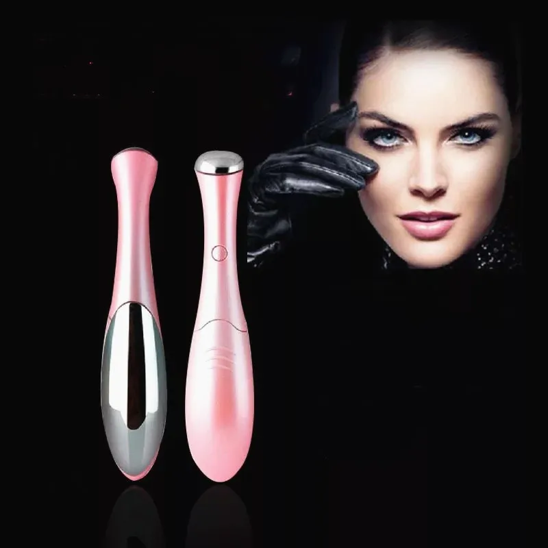 

New Mini Portable Electric Eye Massage Pen Device Dark Circle Facials Vibration Thin Face Magic Stick Anti Bag Pouch & Wrinkle