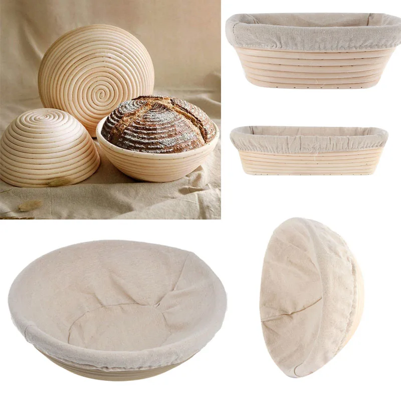 

Round Banneton Dough Rising Rattan Bread Proofing Baskets for Home Baking Bread fermentation basket Food storage basket