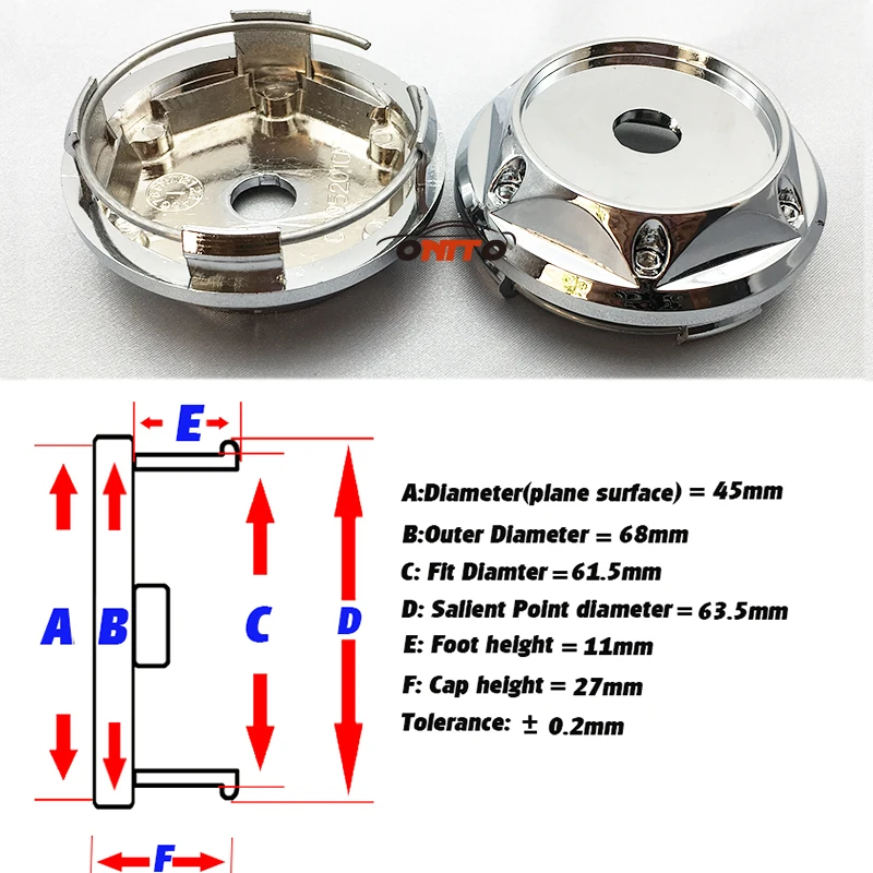 

20pcs/set Car-styling 45mm 50mm 65mm 66mm 68mm Volk Rays Car Rims Stickers Decal car wheel center caps auto Accessories