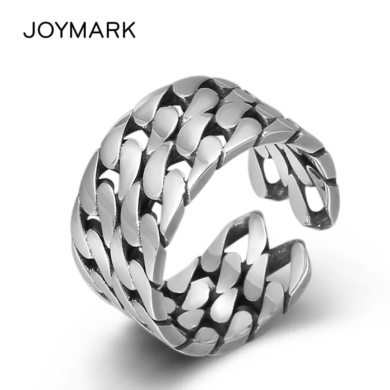 

Openable Sterling Silver Couple Rings For Lovers Men And Women Simple Style Chain Link Ring Adjustable Thai Silver Ring TSR174