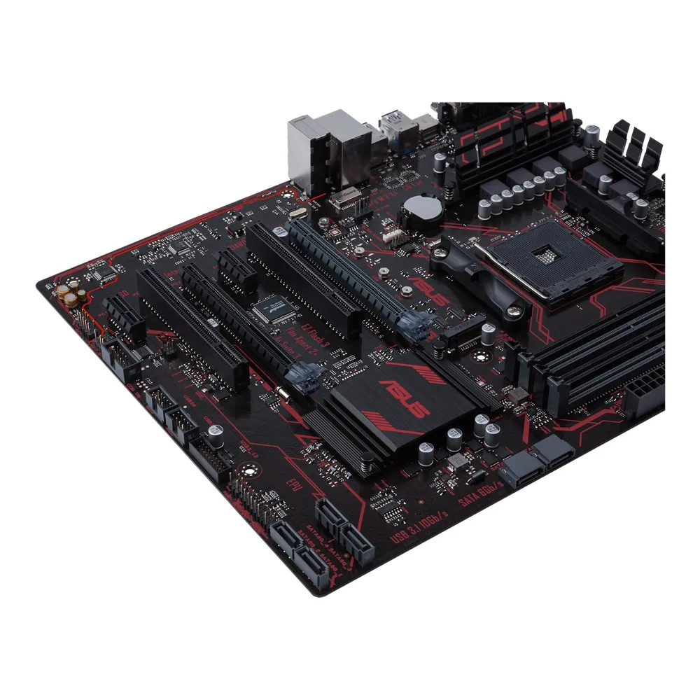 Б/у Материнская плата ASUS B350 PLUS AM4 ATX со светодиодным освещением DDR4 32 Мб M.2 HDMI SATA 6 USB 3