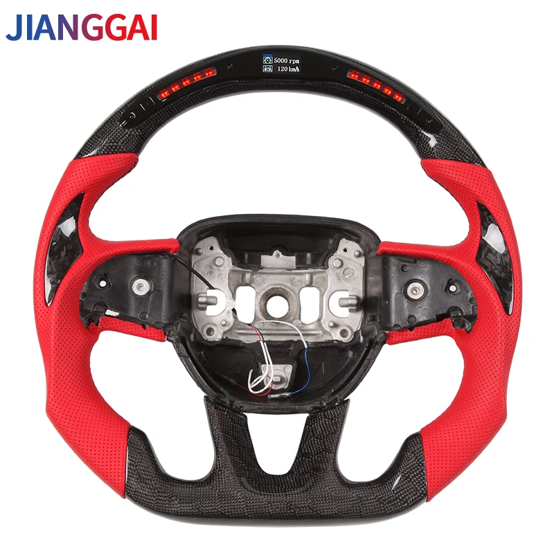 Рулевого колеса светодиодный Дисплей углеродное волокно красного цвета из