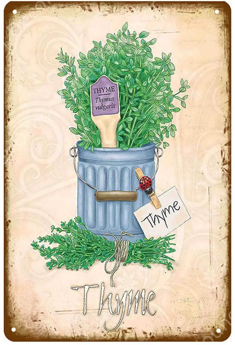 

ZHUOYUETT Flower House Herb Garden Metal Poster Retro Tin Painting Signboard Metal Sign Home Home Outdoor Tin Metal