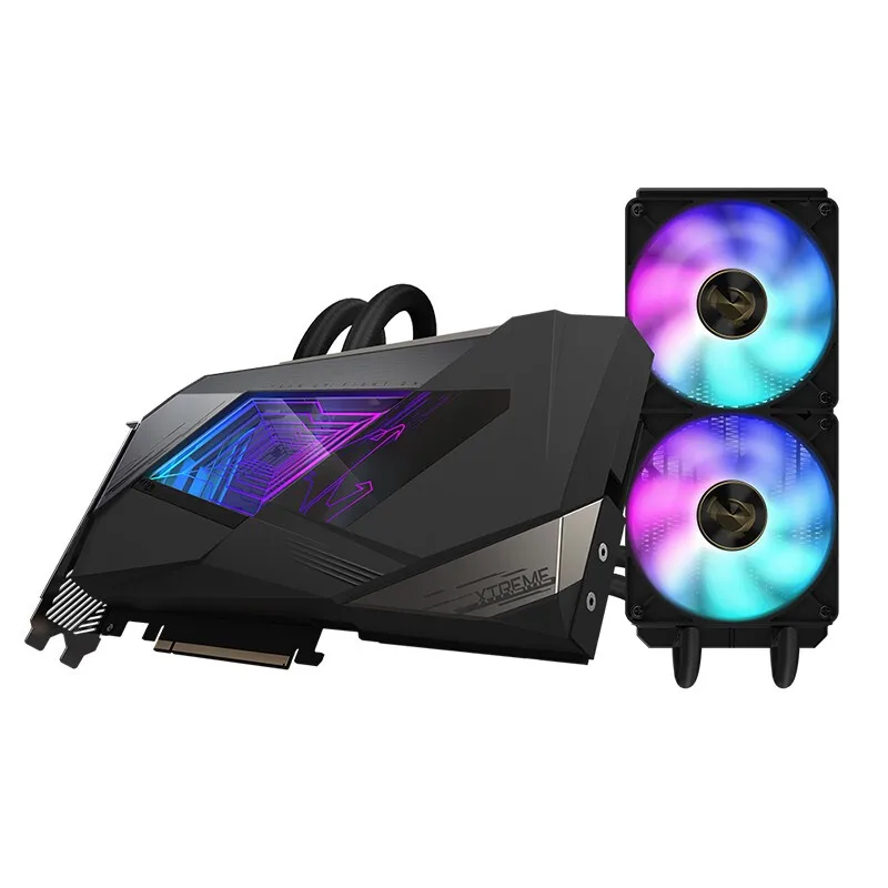 

Видеокарта AORUS GeForce RTX 3080 XTREME WATERFORCE, 10 г, с водяным охлаждением, 1845 МГц, GDDR6X RTX3080, интегрированное водяное охлаждение AORUS