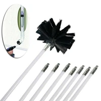 chimney cleaner sweep inner wall cleaning brush flexible 8 rods brush head electric drill fireplaces