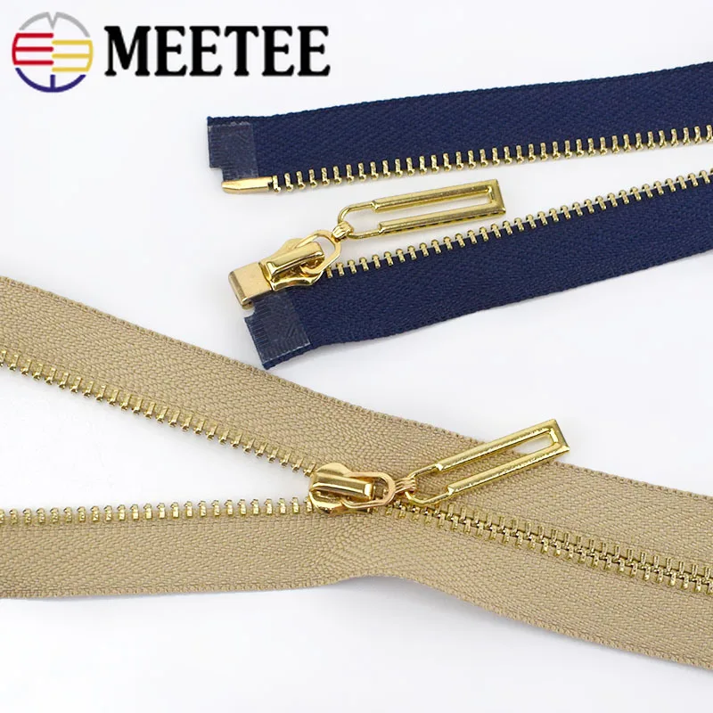 Meetee 2/5 шт. 40-70 см молния с автоматическим замком 3 # Металлические молнии Красочные