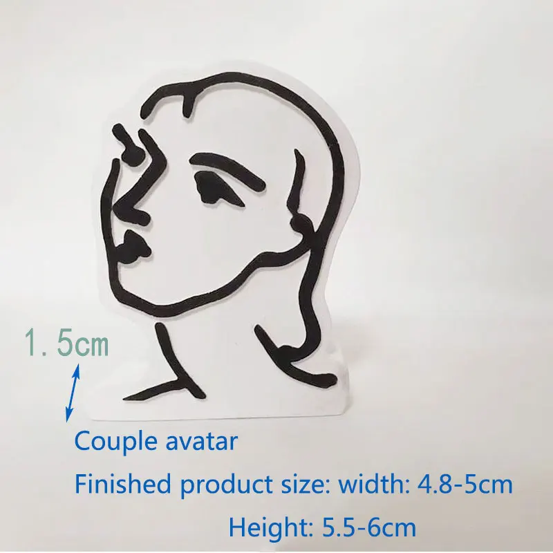 Matisse couple head shape candle mold decoration wax male female plaster soap | Дом и сад