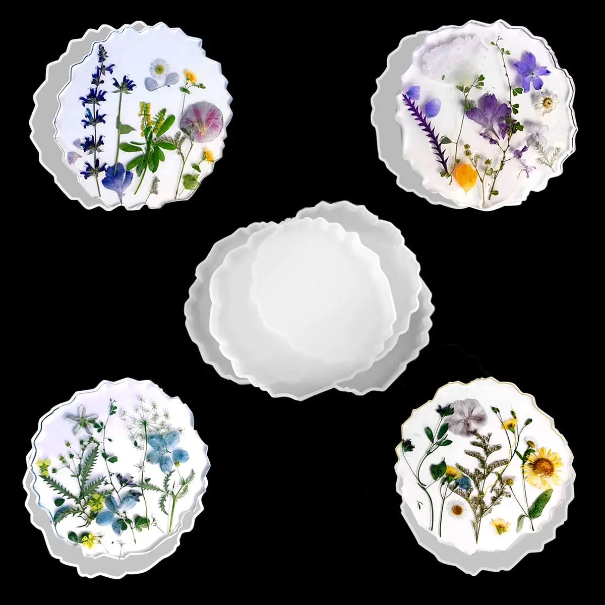 Форма силиконовая для подноса из искусственного агата эпоксидная смола форма