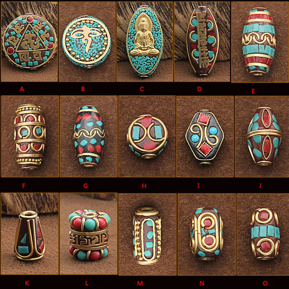 15 видов стилей ретро Непальские бусины ручной работы красный коралл Тибетский