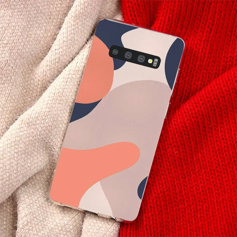

Art line Abstract Geometry Phone Case Transparent for Samsung A71 S9 10 20 HUAWEI p30 40 honor 10i 8x xiaomi note 8 Pro 10t 11