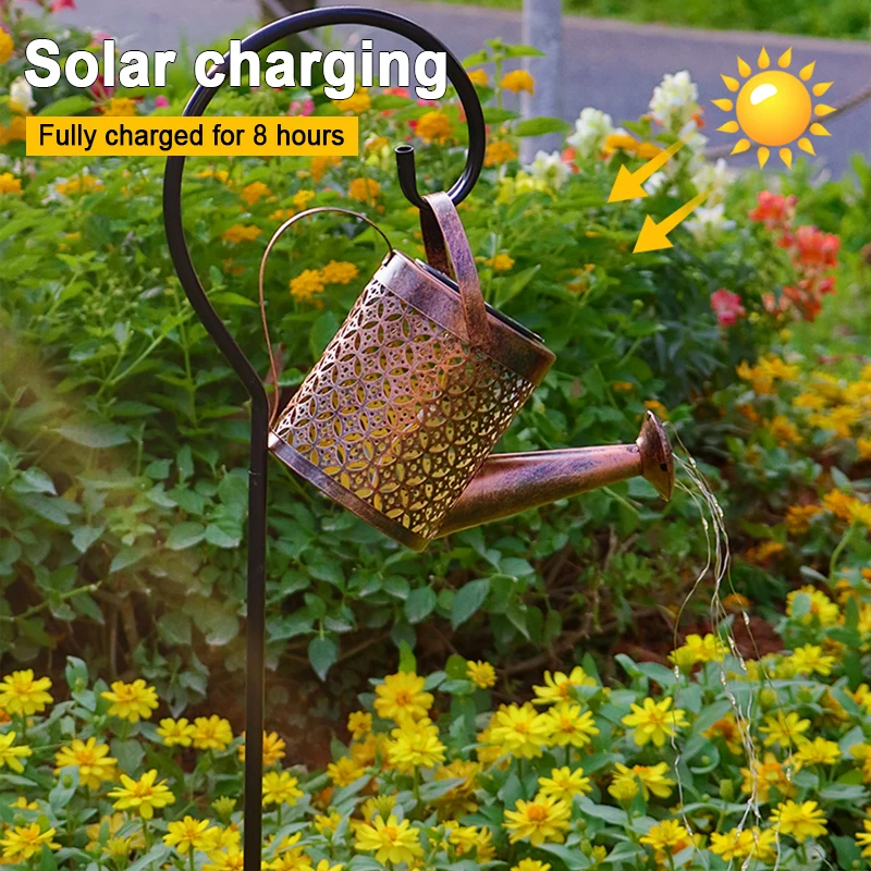 Decoraci&oacute;n de jard&iacute;n al aire libre, regadera Solar LED Starburst, cadena de luces, paisaje, camino, patio, L&aacute;mpara decorativa, decoraci&oacute;n de Navidad-1
