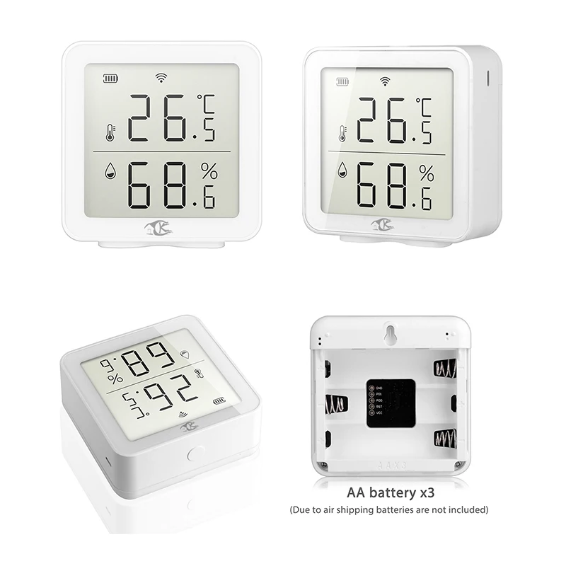 

Tuya WIFI Temperature and Humidity Sensor Wireless Indoor Hygrometer Thermometer Detector Support Alexa Google Assistant
