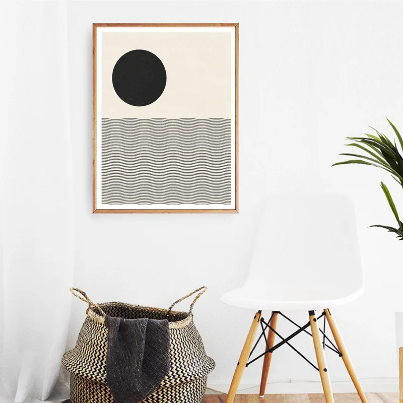 Настенная Картина на холсте морские волны современный геометрический постер