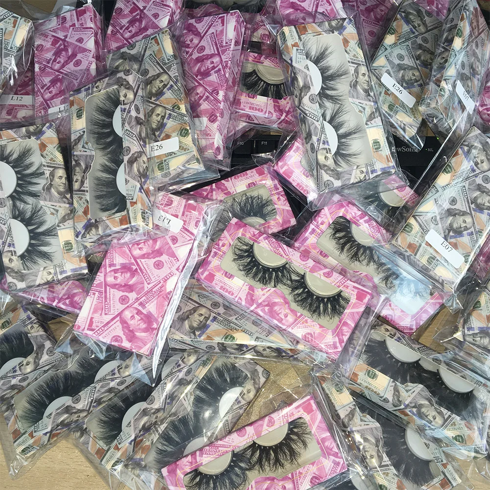 

Ресницы BossGirl 25 мм из натуральной норки 5D, накладные ресницы, Драматические Длинные толстые перекрестные ресницы оптом с коробкой для денег, ...