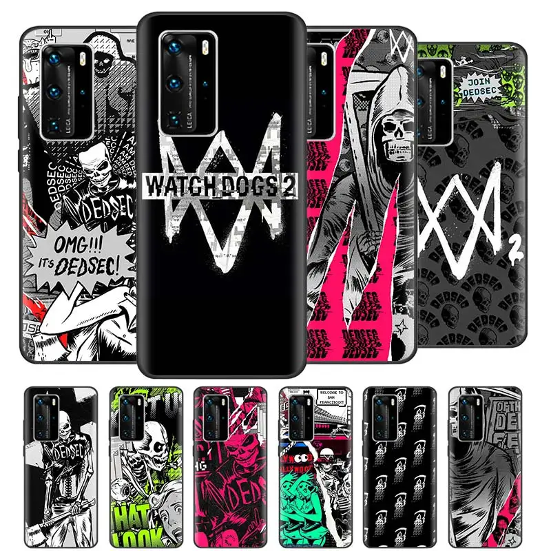 Watch Dogs 2 Dedsec чехол для Huawei P30 Pro P40 Lite E P Smart Z P20 Y6 Y7 Y9 2019 Honor 20 9X 8X телефона с бумажником