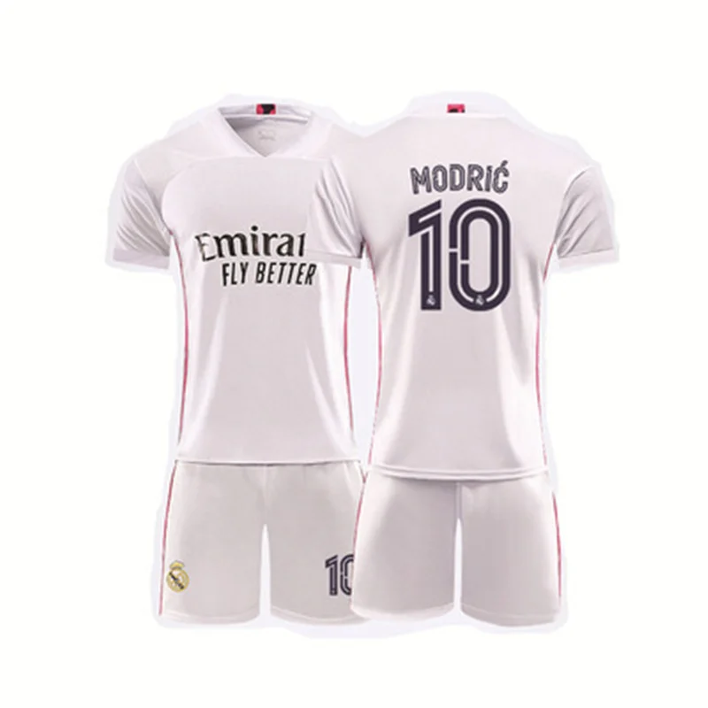 

Summer Real Madrid Soccer Suit Adult Soccer Suit Children's Training Suit Outdoor Soccer Suit Customizable Name and Number is a