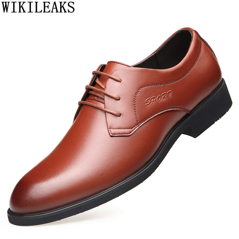 

Business Suit Formal Brown Shoes Men Oxford Wedding Shoes for Men Office 2019 Men Dress Shoes Man Leather Zapatos Hombre Vestir