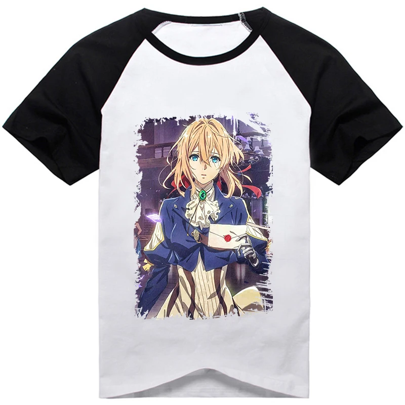 New Violet Evergarden anime tshirt Violet Evergarden Gilbert Bougainvillea Unisex Casual Short Sleeve cosplay costume cute Tee