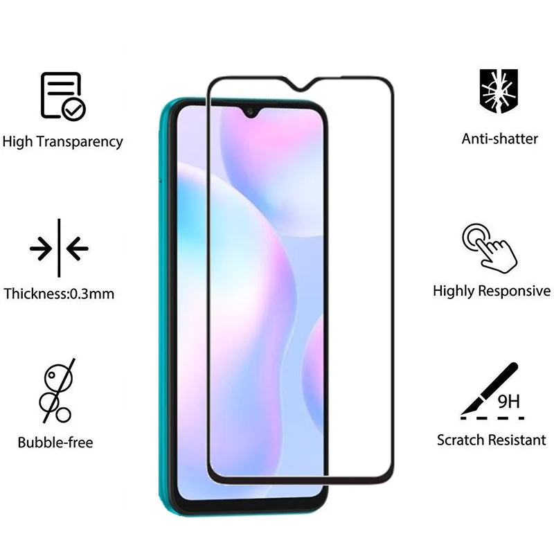 Закаленное стекло 4 в 1 для объектива камеры Xiaomi Redmi 9a 9c Note 9 S Pro Max | Мобильные